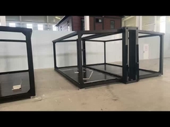 Mais de 20 anos de vida útil Casas pré-fabricadas de 20 pés com porta de aço / ponte quebrada Alumínio portas duplas