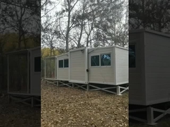 Instalação rápida Casas pré-fabricadas de 20FT Grau 8 Resistente a terremotos Plano compensado ou piso de PVC fácil