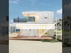 Casa Cápsula Espacial de 8 Toneladas com Painéis Solares e Iluminação LED