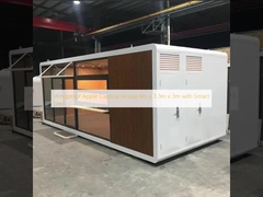 Casa Cápsula Apple à Prova de Vento 6m x 3,3m x 3m com Fechadura Inteligente