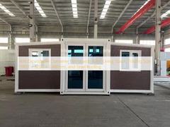 Casa Contêiner Expansível de 40 pés com 72m² de Área Habitável, Tamanho Dobrado 11800 × 6220 × 2480mm e Telhado de Aço