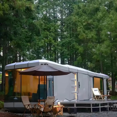 comprar Casa de cápsula espacial de aço de 8 toneladas com painéis solares Iluminação LED online manufacture