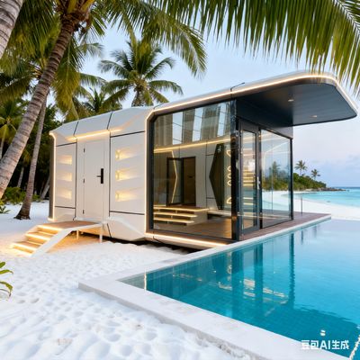 comprar Casa Cápsula Espacial para 2 Pessoas com Sistema de Iluminação LED em Toda a Casa e Piso de Madeira Ecológica SPC Fabricação em linha