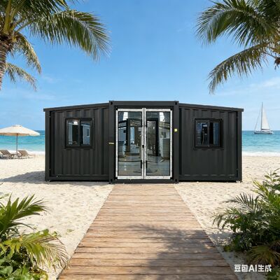 comprar Container dobrável de 20 pés com layout de casa personalizável de 18 mm de espessura, piso de fibra de cimento à prova de fogo e garantia de 1 ano Fabricação em linha