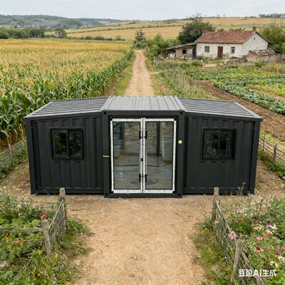 comprar Container dobrável de 20 pés com tamanho dobrável de 5900 × 2200 × 2480 mm, piso de fibra de cimento à prova de fogo de 18 mm de espessura e garantia de 1 ano Fabricação em linha