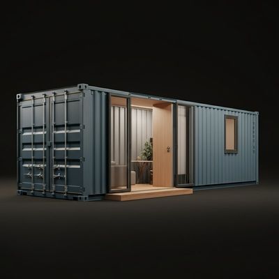 Containers de armazenamento chinês convertidos de 20 pés casas de embalagem plana