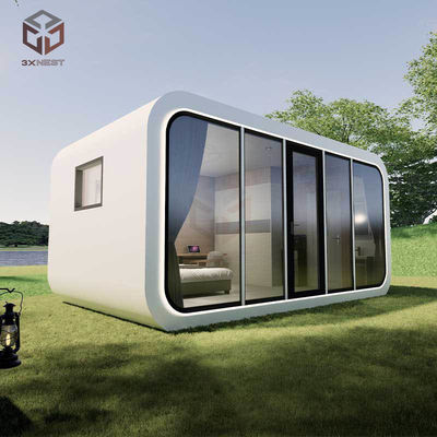 Prefabricado Glamping Pods Alumínio cápsula Apple Container House