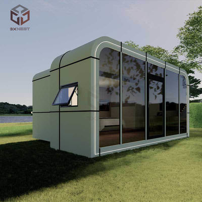 Casas prefabricadas de cápsulas de maçã dobráveis Espaço de vida