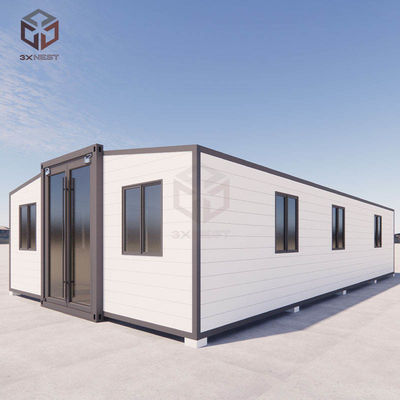 Casa de contêineres de embarque de 40 pés pré-fabricada expansível para locais de construção