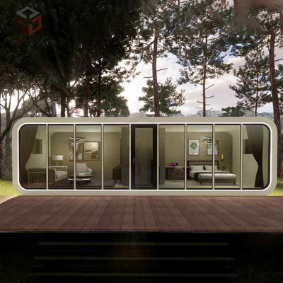 Container de casa de cápsulas de maçã de alumínio branco para aventura ao ar livre