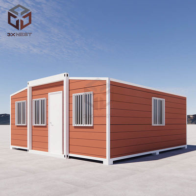 Impecabilidade ao fogo Habitação ajustável expansível Cabana prefabricada dobrável com terraço personalizado