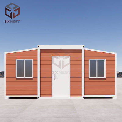 Container de casa dobrável pequeno e expandível montado à prova de som