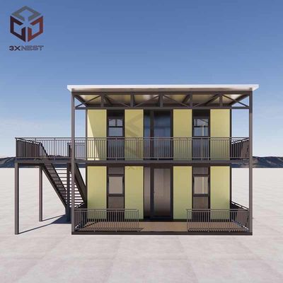Casa de contêiner pré-fabricada de 20 pés com piso de telhas de cerâmica