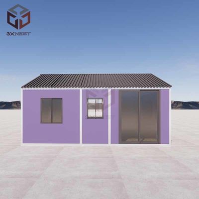 Container de 20 pés de comprimento, de metal ondulado, local de construção