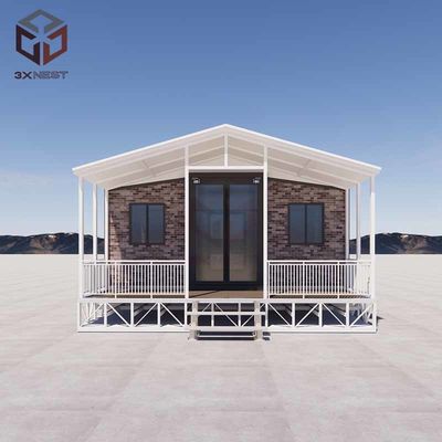 Estrutura de aço Casa de contêineres de asa dupla expansível para uma vida moderna e elegante