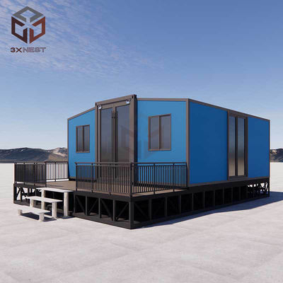 20FT pré-fabricado Container de casa dobrável móvel Rockwool Sandwich Panel Parede