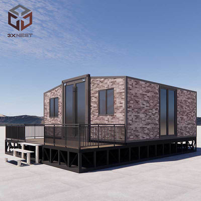 Casas pré-fabricadas de 20FT com portas duplas de alumínio de ponte quebrada e painel de sanduíche PU