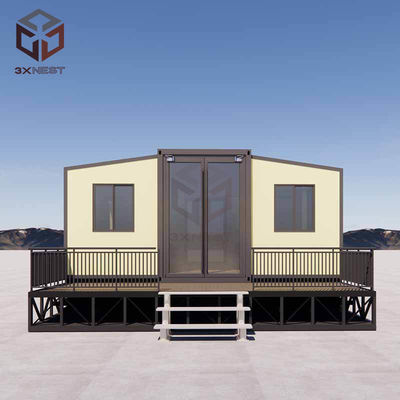 Instalação fácil e rápida Casas pré-fabricadas de 20 pés com estrutura de aço e janela deslizante PVC