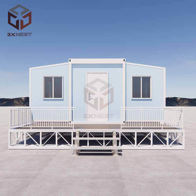 Casa pré-fabricada personalizável de 20 pés com janelas deslizantes / alumínio e telhado de painel de sanduíche