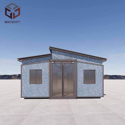 20 FT pequenas casas dobráveis pré-fabricadas com janelas de alumínio PVC