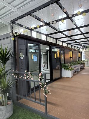 72m2 Área de piso 40ft Fabricados unidades de habitação telhado de metal ondulado