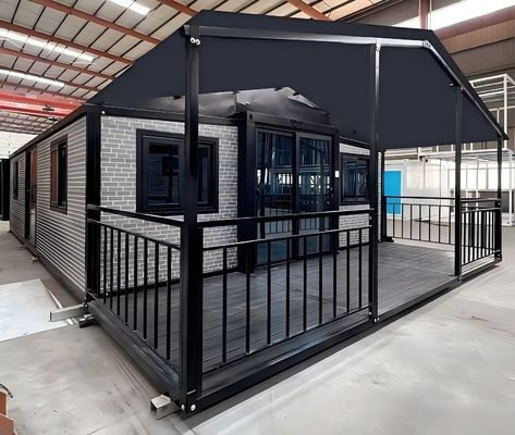 Casa de contêineres expansível personalizável com EPS Sandwich Panel Parede 56 metros quadrados Área do chão