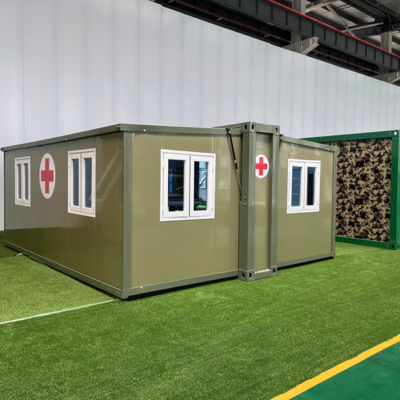 Casa dobrável pré-fabricada moderna personalizável com estrutura de aço