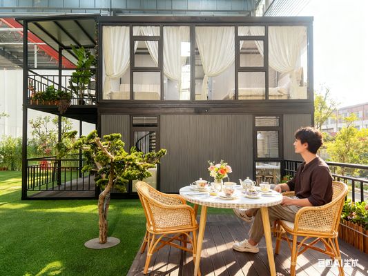 Casas pré-fabricadas expansíveis de duas camadas à prova de fogo e personalizáveis Resistência à temperatura e personalização de pisos