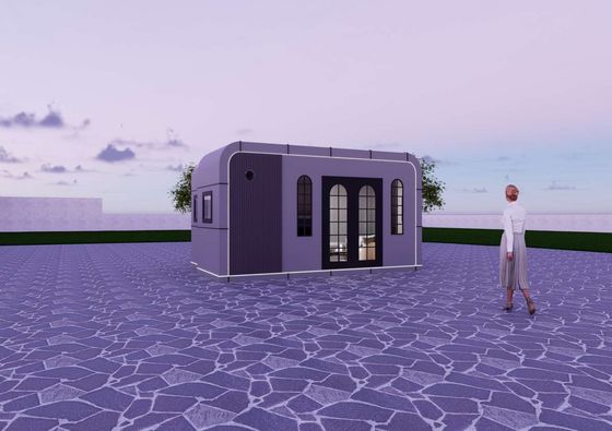 Dimensões expandidas Apple Capsule House com área de piso de 21,26m2 e capacidade de carga para 2 conjuntos em um contêiner de 40 pés