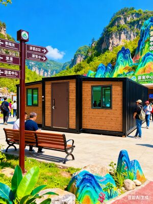 40ft Container expansível Casa com painel de PVC Interior Finish Cablagem personalizável e sistema elétrico pré-cablado