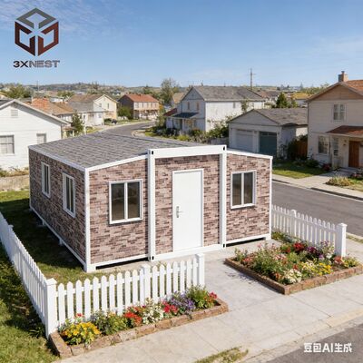 Quadro lateral totalmente galvanizado 40ft Unidades de habitação construídas Tamanho dobrável L11800 W2200 H2480mm Espaços de vida modulares compactos