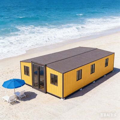 Casa contêiner expansível de 40 pés com grau de resistência a terremotos 8, multifuncional, cor personalizada, design modular que economiza espaço