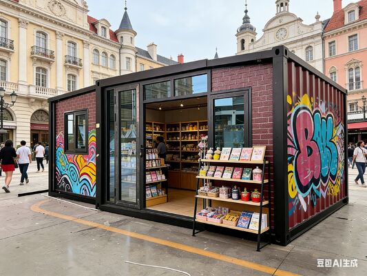 Componentes pré-montados Container dobrável de 20 pés com materiais resistentes ao fogo e armazenamento modular que economiza espaço