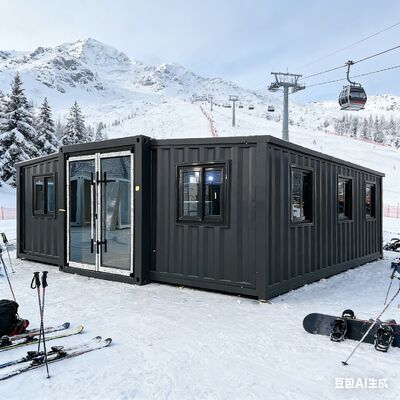 Foldable 20ft Container with 80x100x25mm Square Tube Bottom Side Beam and 5900x2200x2480mm Folded Dimensions for More Than 30 Years Durability