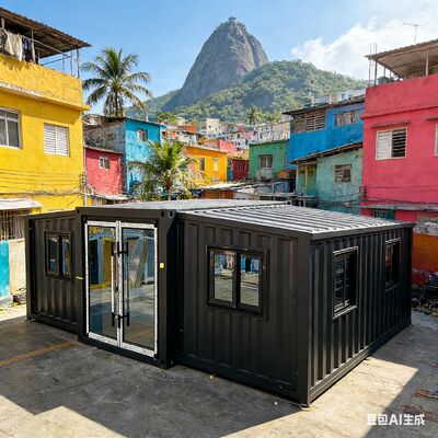 Contentor dobrável à prova de fogo de 20 pés com isolamento térmico e acústico para habitação modular personalizável