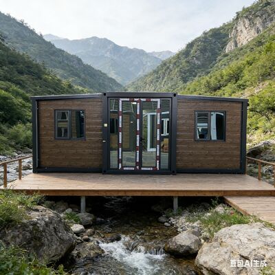 Contentor dobrável de 20 pés totalmente galvanizado com isolamento térmico e acústico e terraço personalizável para uma vida versátil