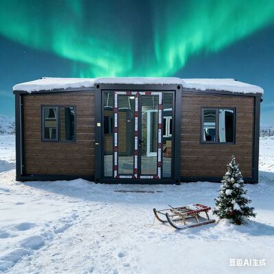 Container dobrável de 20 pés totalmente galvanizado com painéis EPS de 75 mm e sistema elétrico personalizável