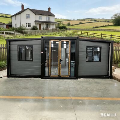 Contentor dobrável de 20 pés com capacidade de 1 contêiner de transporte 40HQ para 2 conjuntos, vida útil superior a 30 anos e atende aos padrões internacionais de segurança