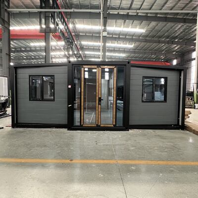 Container dobrável de 20 pés com desempenho sísmico de nível 8 e tamanho dobrado L5900 W2200 H2480mm com quadro lateral totalmente galvanizado