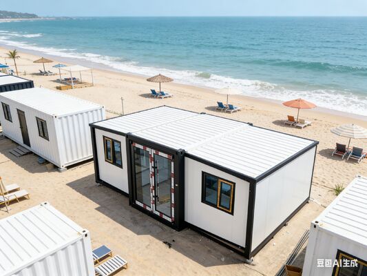 Contenedor dobrável de 20 pés com painéis de sanduíche EPS de 75 mm e tamanho expansível L5900 W6300 H2480 para casas pequenas pré-fabricadas personalizáveis