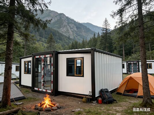 Contêiner de 20 pés dobrável moderno com painéis de sanduíche EPS de 75 mm e piso de fibra de cimento à prova de fogo de 18 mm