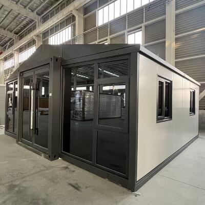 Contêiner Dobrável de 20 pés com Desempenho Sísmico Nível 8, Design à Prova d'Água e de Vento e Porta de Quarto Personalizável para Casas Pré-fabricadas Pequenas