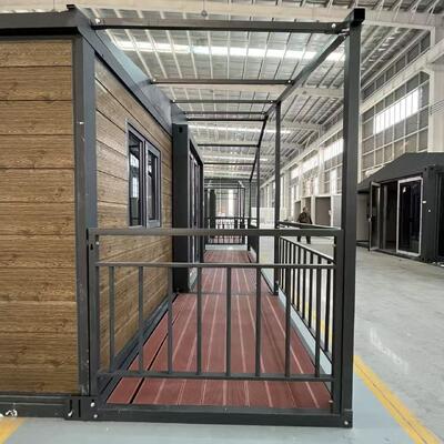 Container dobrável de 20 pés com sistema elétrico personalizável Banheiro de separação húmido-seco e desempenho sísmico Nível 8 Ideal para pequenas casas pré-fabricadas