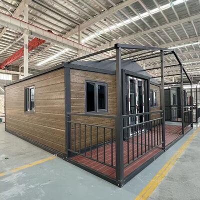 Container dobrável de 20 pés com vida útil de 30-40 anos, desempenho sísmico de nível 8 e quadro lateral totalmente galvanizado para casas pré-fabricadas